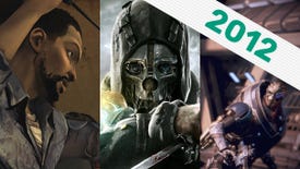Artwork from The Walking Dead, Dishonored and Mass Effect 3 make up the header image for the RPS Time Capsule 2012 edition.