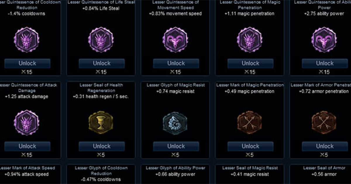 League of Legends - Runes And Masteries | Rock Paper Shotgun