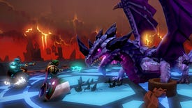 Players battle a purple dragon in MMO RuneScape