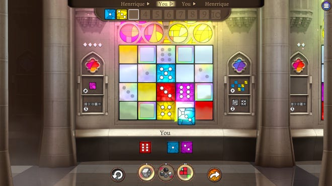Екранна екрана на дигиталната настолна игра на Sagrada