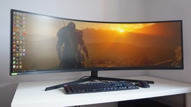 A photo of the Samsung Odyssey G9 gaming monitor
