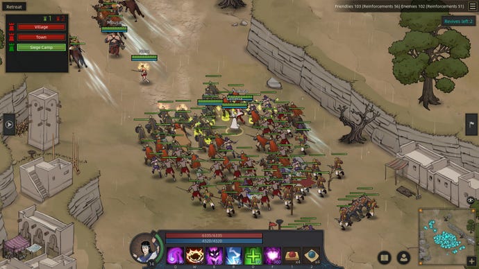 A largescale battle in Sands Of Salazaar