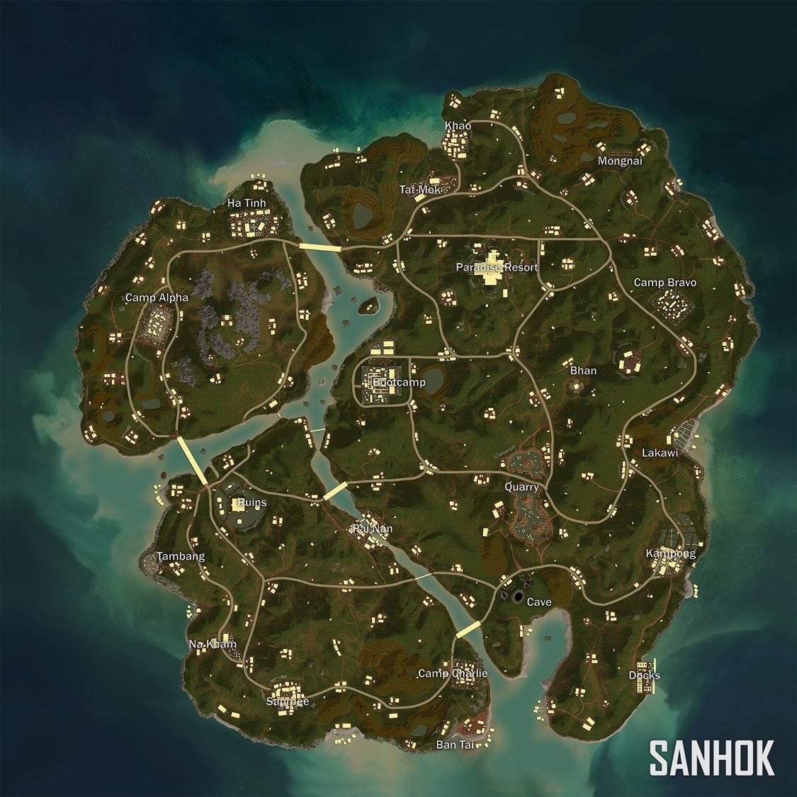 PUBG Sanhok map: vehicles, size, and the best Sanhok start locations ...