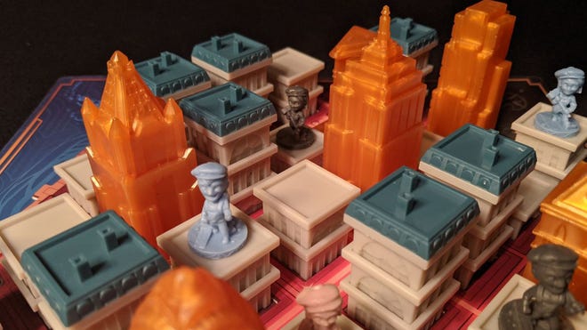 Santorini New York board game layout