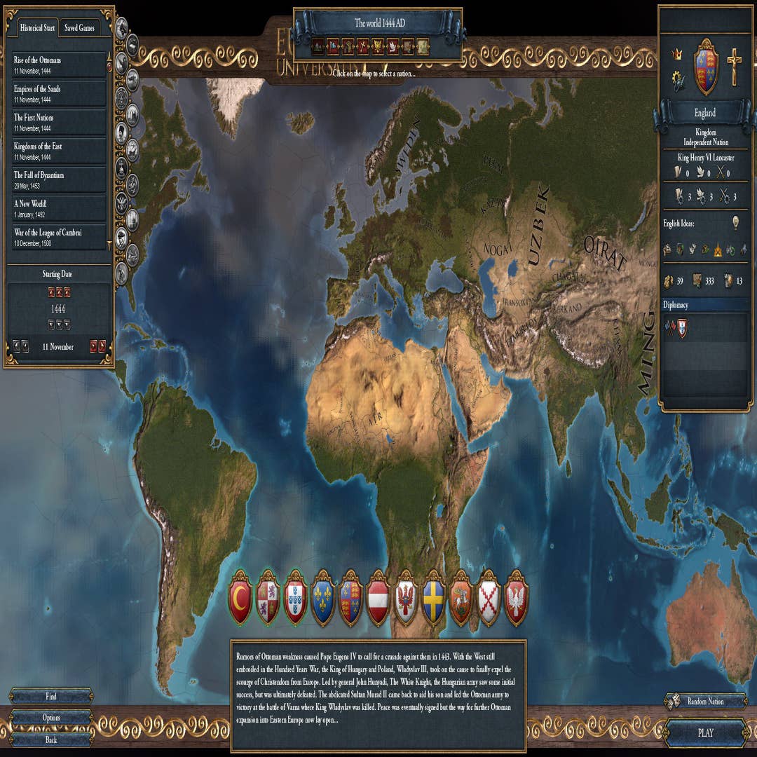 Europa Universalis 4 is getting war canoes in free update later this month
