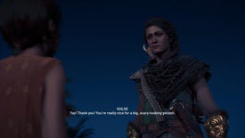 Kassandra might be cute with kids, but she's still a monster