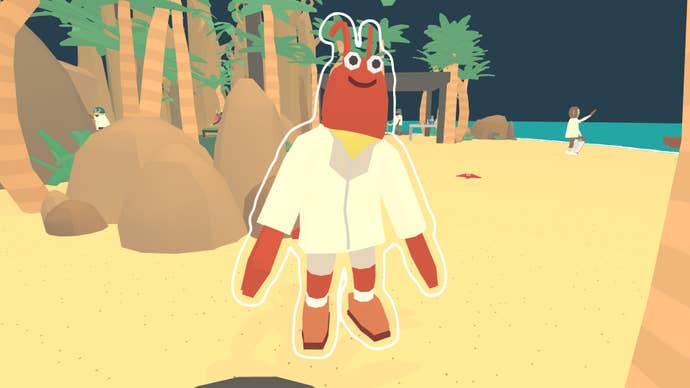 The player character speaks with Larry in The Frog Detective: Corruption at Cowboy County