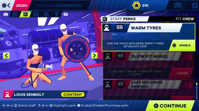 Some pit crew benefits in New Star GP