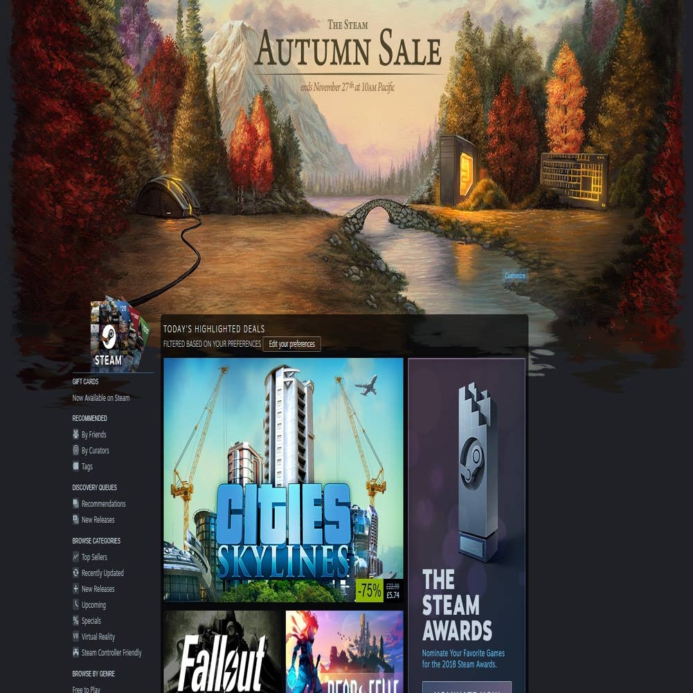 Steam's Autumn sale has begun