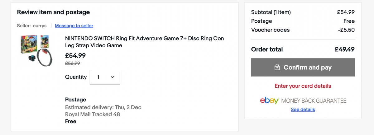 Ring fit adventure best sale black friday sale