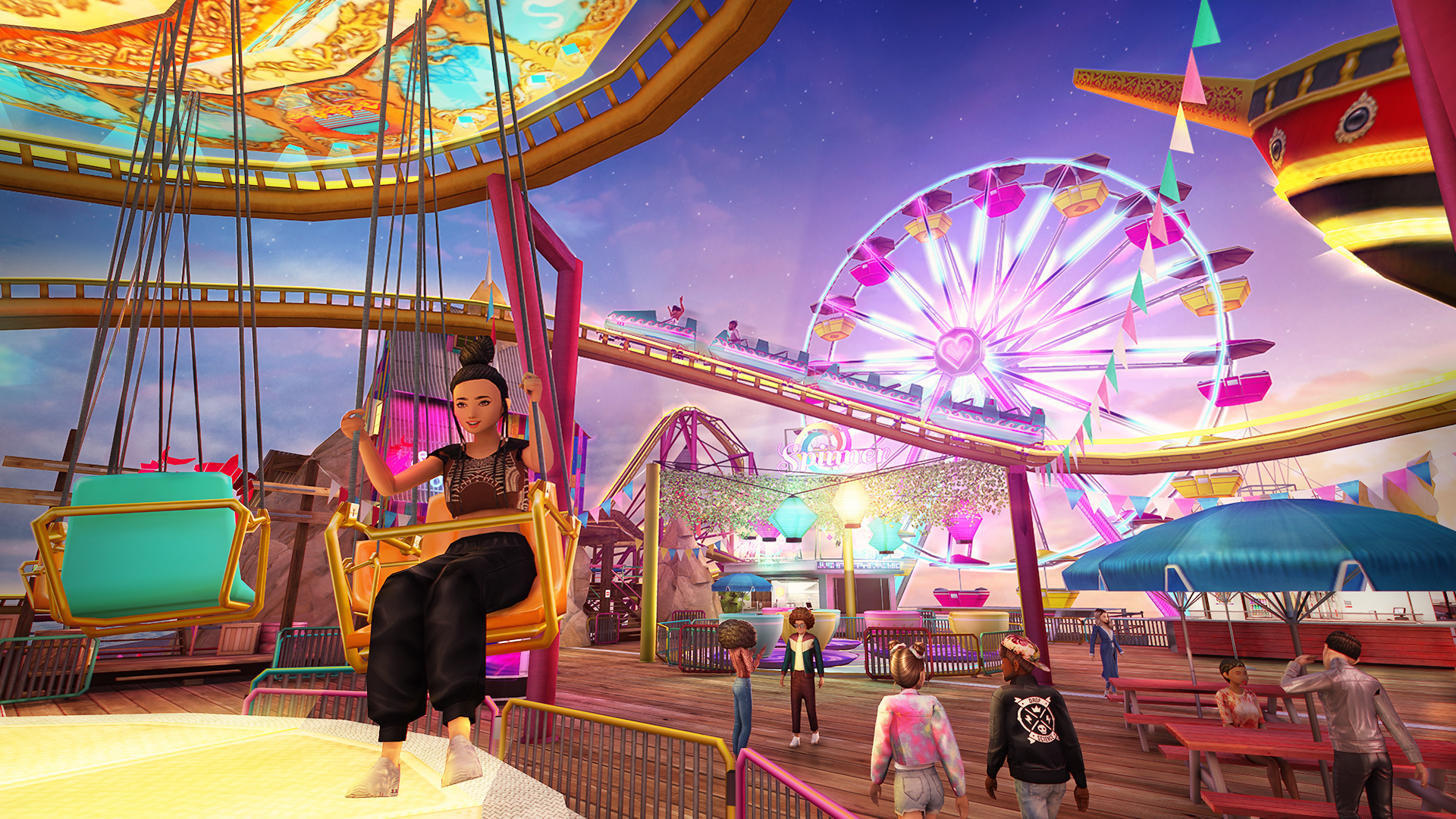 Amusement park. Colourful illustration by Coolarts223 on DeviantArt