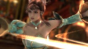Soul Calibur V screens show Leixia, Nightmare, and Raphael in action
