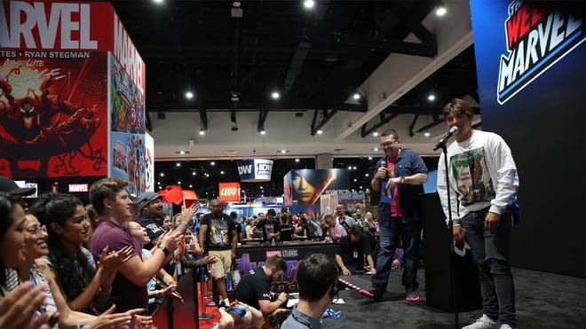 Photograph of at booth panel at San Diego Comic Con