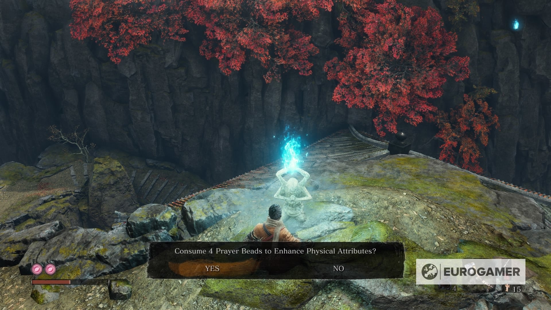 Sekiro Prayer Beads Location List All Prayer Bead Locations And Where   Sekiro Prayer Beads Upgrade Idol Screen 