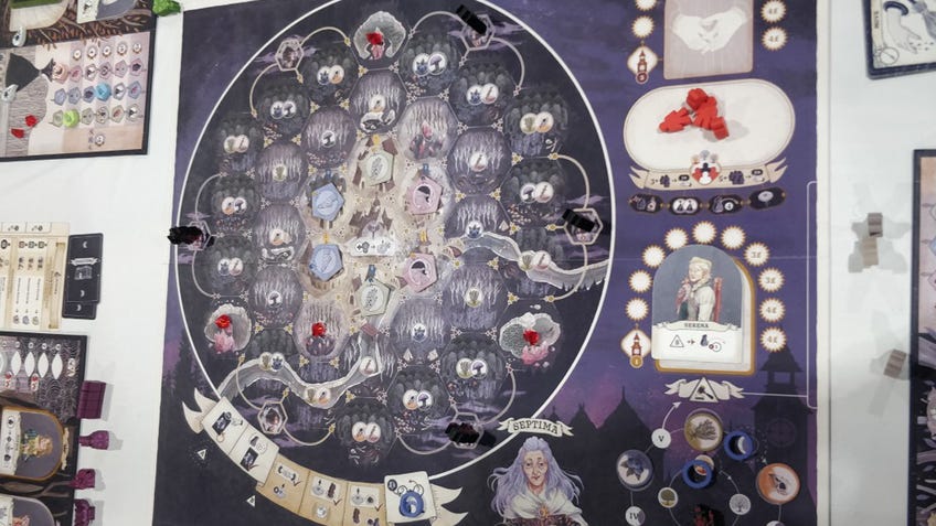 A close-up image of the board from Septima