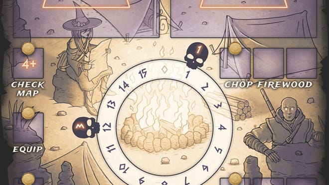 Set a Watch: Swords of the Coin board game layout