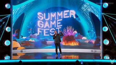 Geoff Keighley on stage at Summer Game Fest 2023