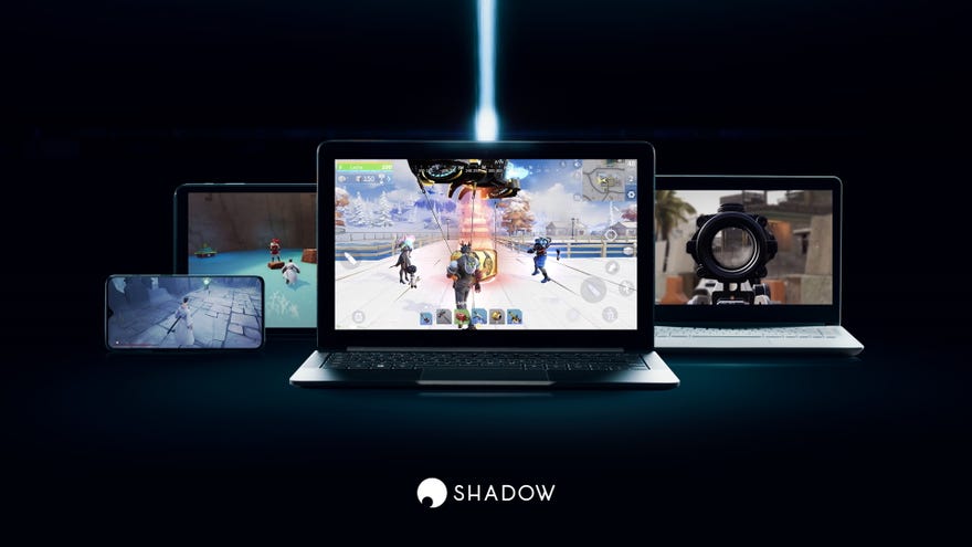 Shadow cloud gaming service running on multiple PC devices