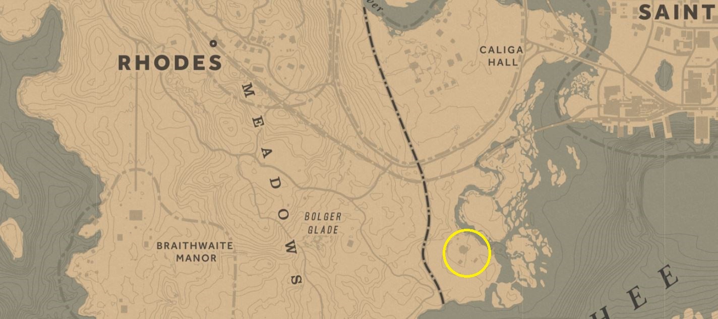 Red Dead Redemption 2 Gang Hideouts Map All Gang Hideouts Locations   Shady Belle Location 