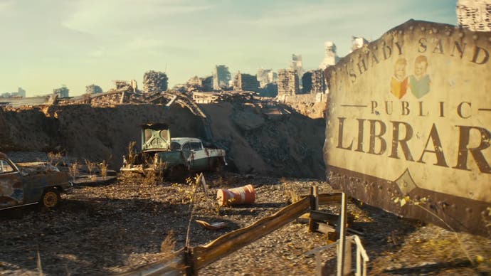 Un Shady Sands destruido en la serie de televisión Fallout de Amazon