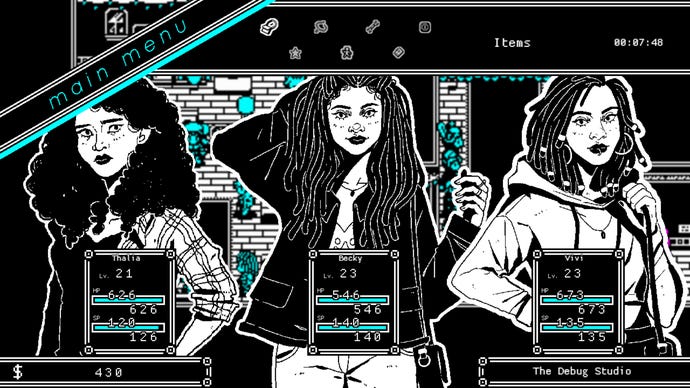 The party in a She Dreams Elsewhere screenshot.