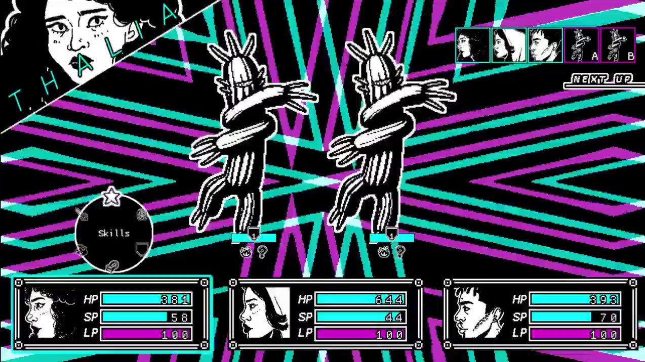 A colourful battle in She Dreams Elsewhere.