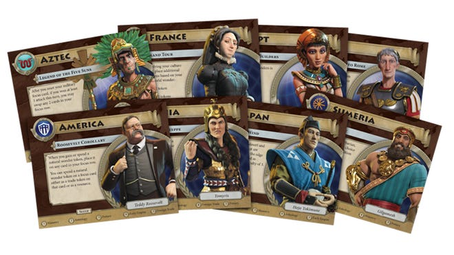 Sid Meier's Civilisation: A New Dawn board game cards