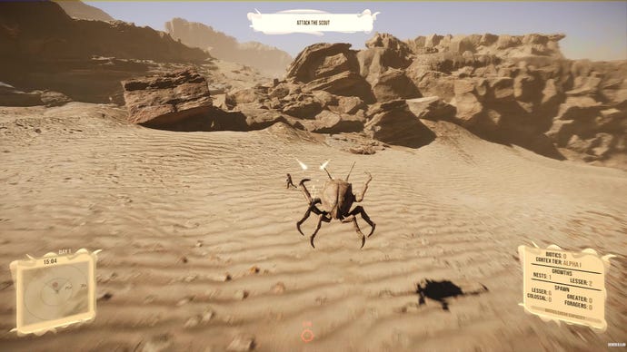 An alien crab jumps on an enemy soldier in Silica.