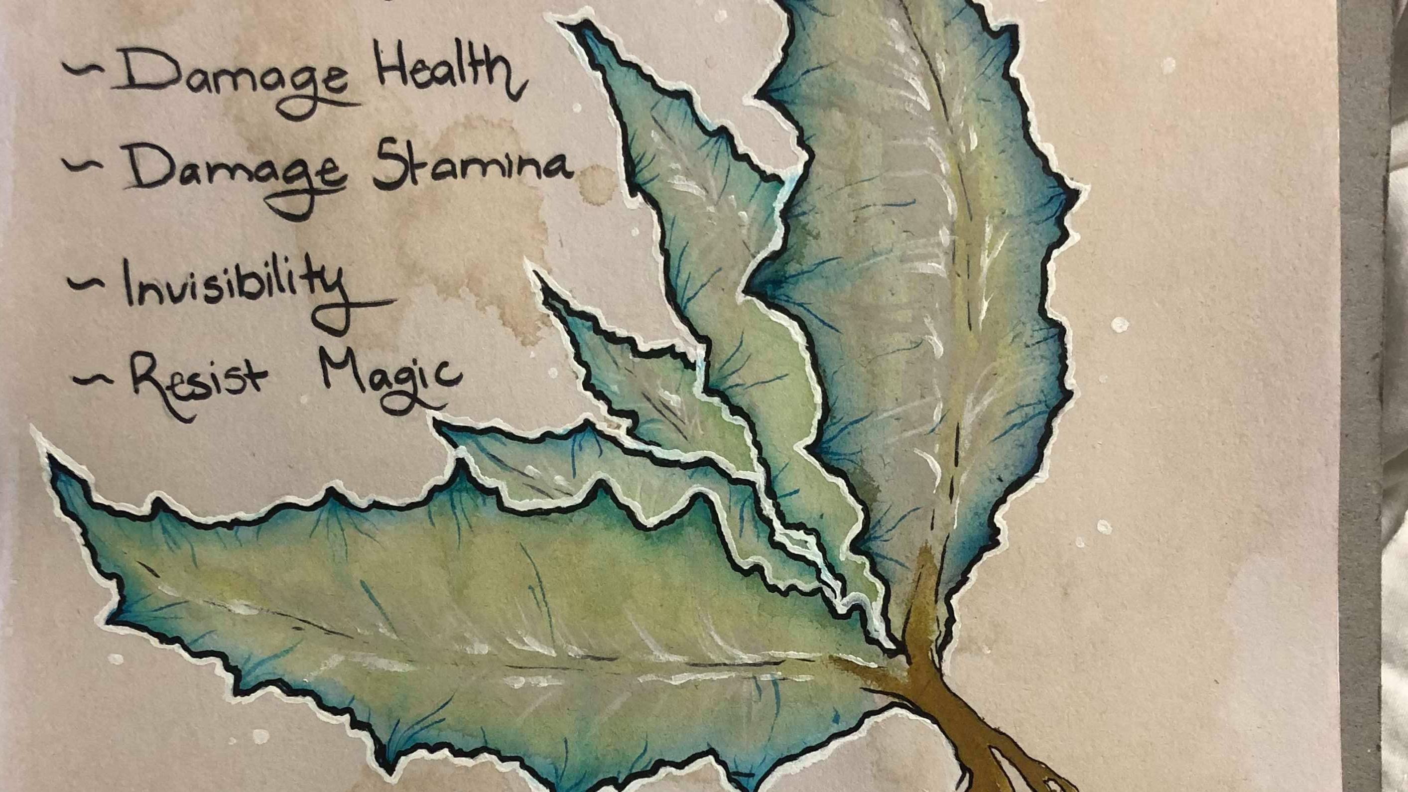A Skyrim fan is making lovely handmade illustrations of its alchemy ingredients