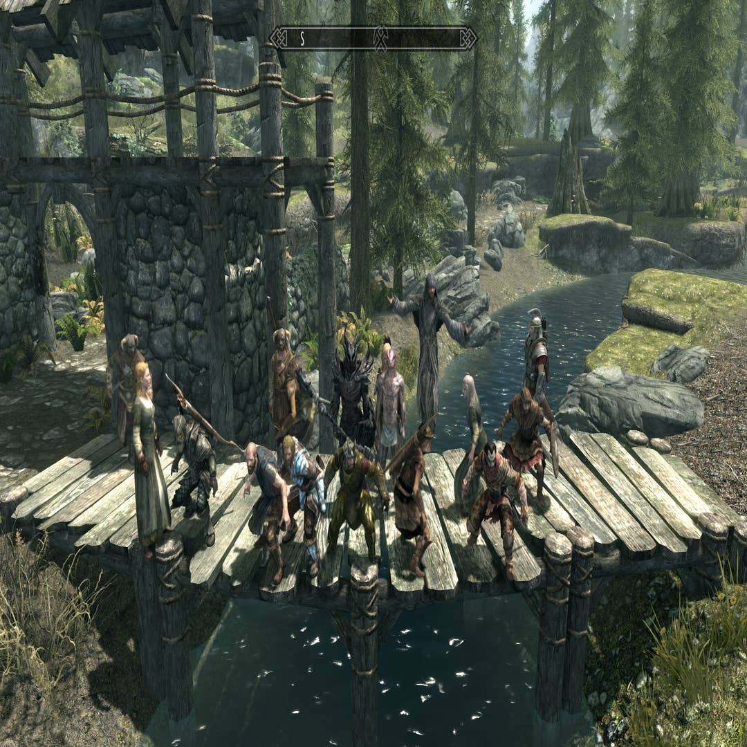 None are safe from T-posing Not even in death : r/skyrim