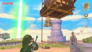 Image for Zelda Skyward Sword: how to get to Beedle's flying shop to buy adventure pouch & wallet upgrades