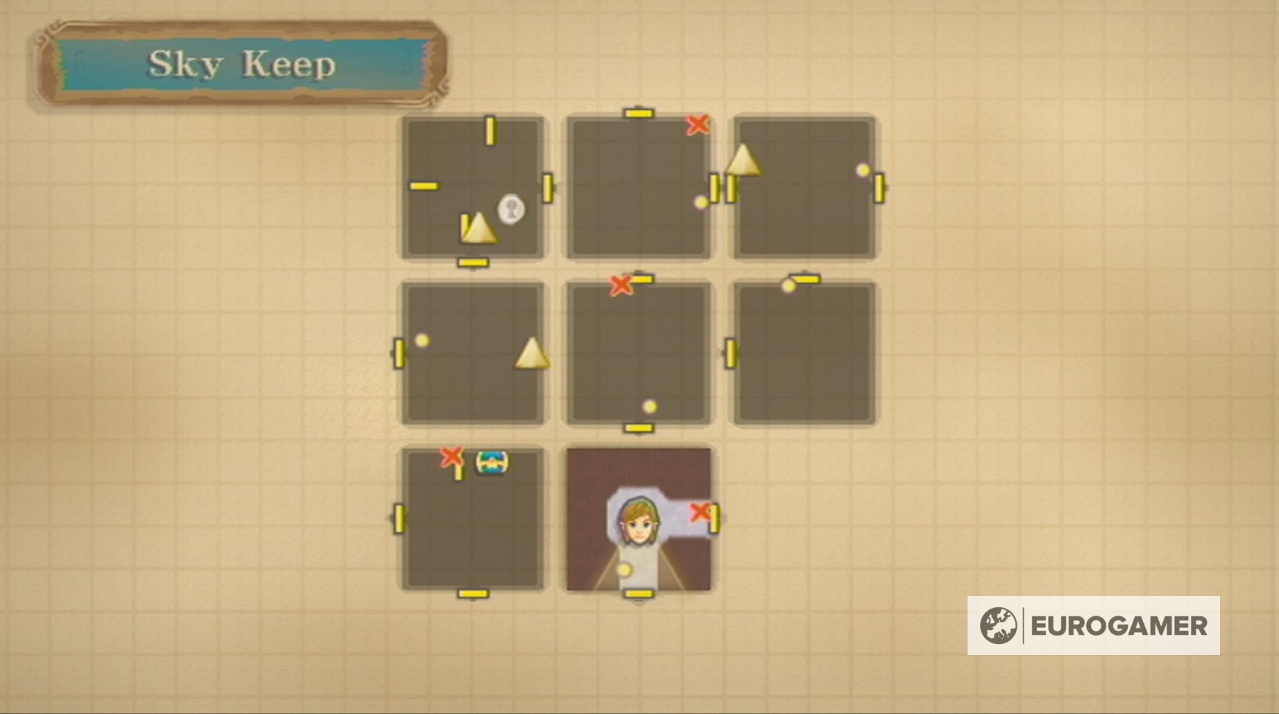 Zelda Skyward Sword Sky Keep dungeon How to find the Triforce of