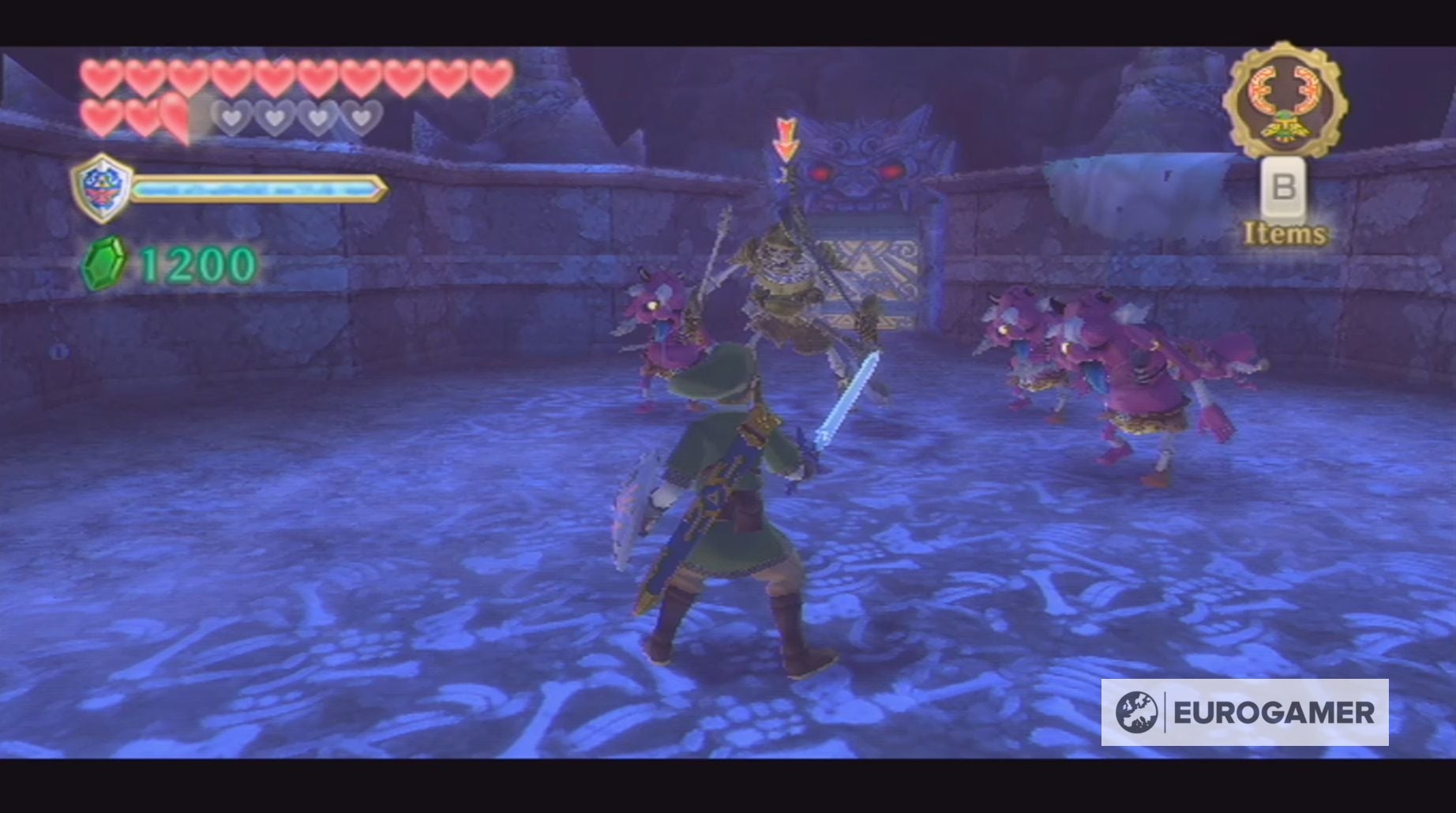 Zelda Skyward Sword Sky Keep dungeon How to find the Triforce of