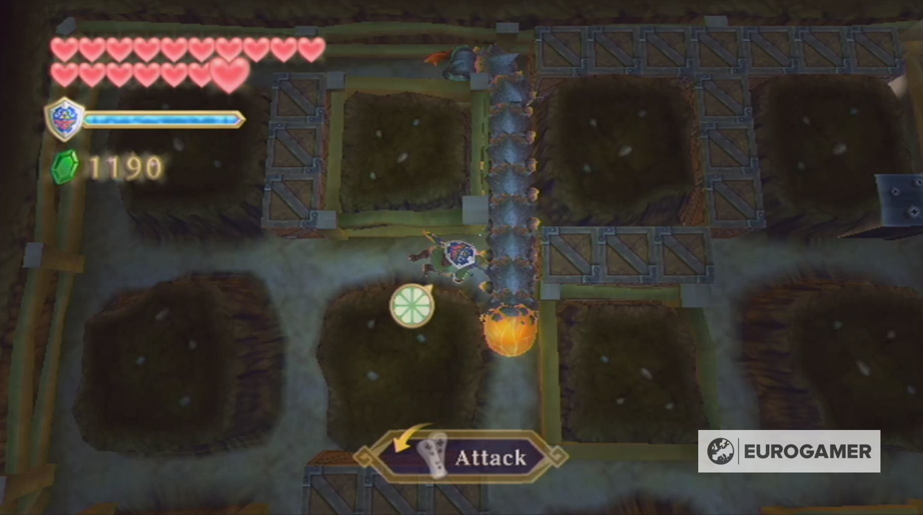 Zelda Skyward Sword Sky Keep dungeon How to find the Triforce of