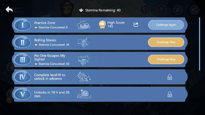 The mission list from Genshin Impact's Bouncing Blobby Slimes web event.