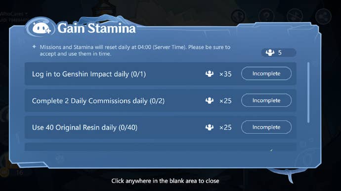 The stamina missions in the Bouncing Blobby Slimes web event.
