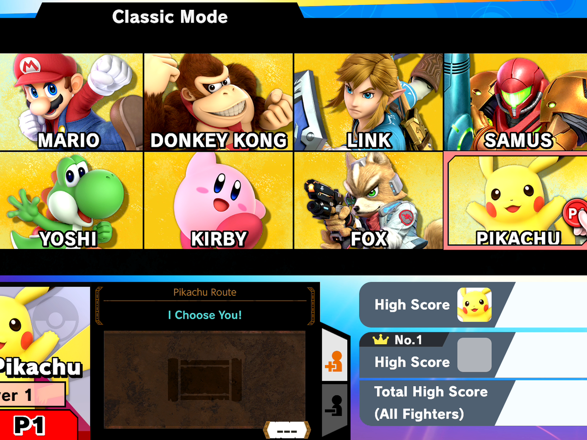 Super Smash Bros 4 Character Select Screen