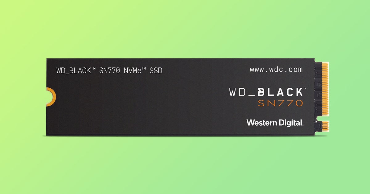O SSD Black SN770 PCIe 4.0 NVMe da WD caiu para £ 43,99 para um tamanho de 1 TB