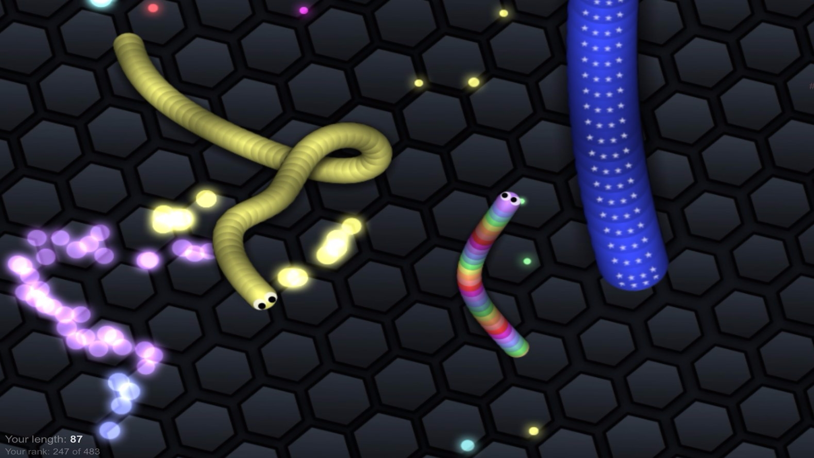 Slither.io - Snakes on a plain (background)