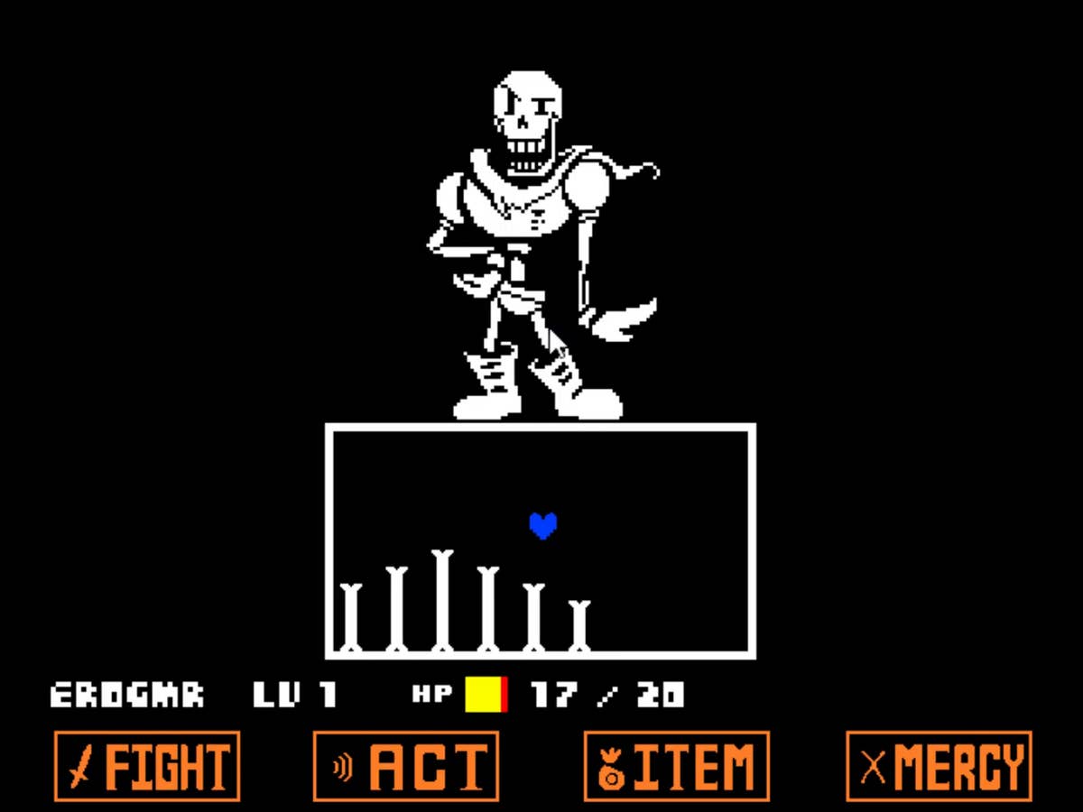 Undertale - Papyrus boss fight strategy, how to spare Papyrus and