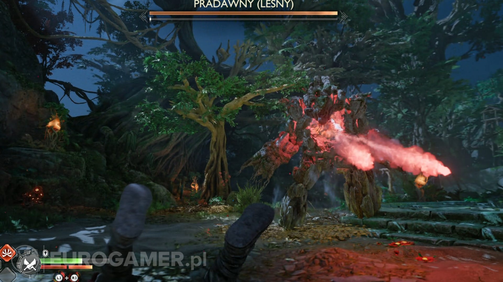 God of War Ragnarok - Pradawny Leśny: walka, jak pokonać | Eurogamer.pl