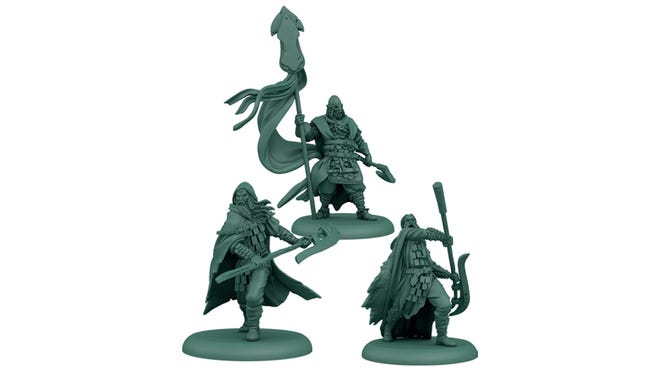 An image of the miniatures from the Greyjoy set for A Song of Ice & Fire: Tabletop Miniatures Game