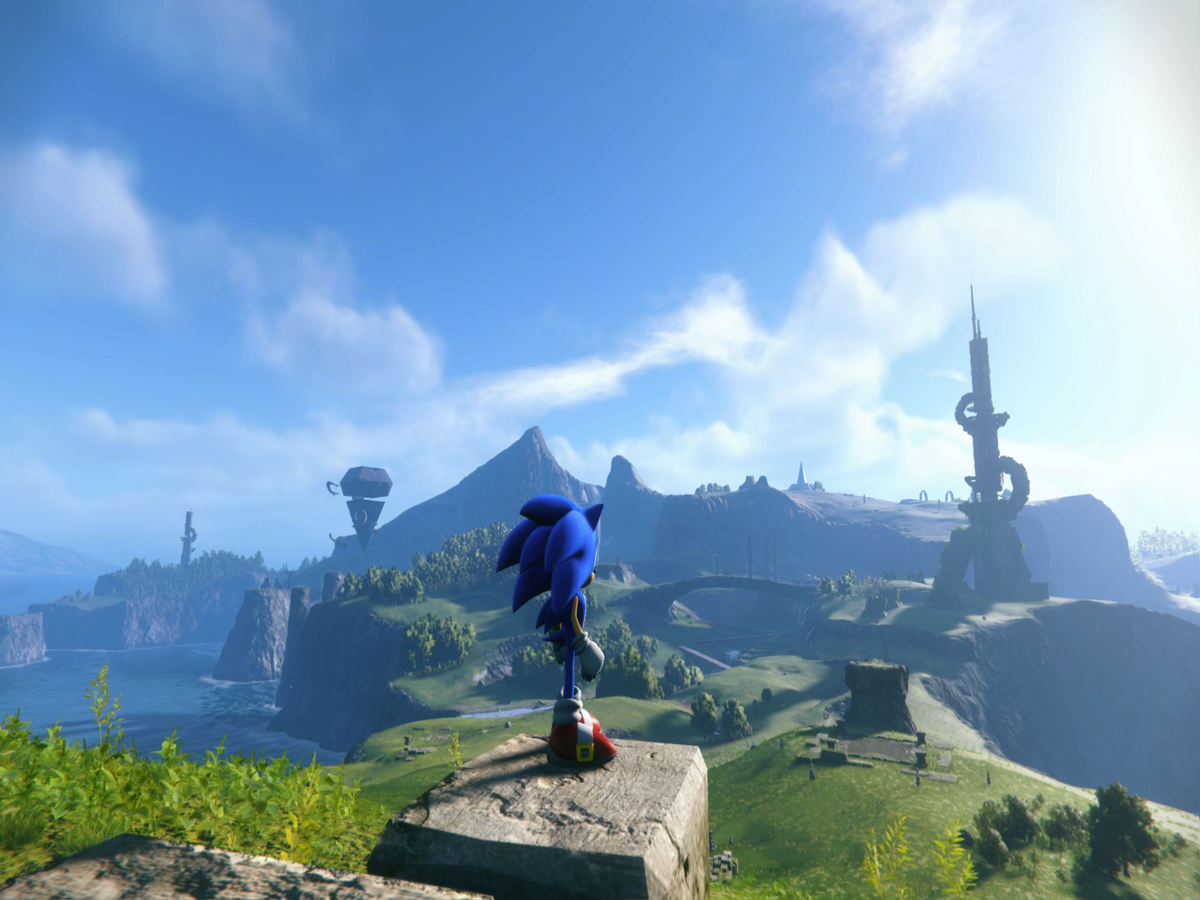 Sonic Frontiers gameplay showcases bosses and platforming