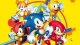 Sonic Mania Plus artwork of Sonic and the gang on a yellow background