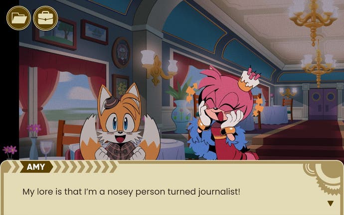 Amy the journalist in The Murder of Sonic the Hedgehog