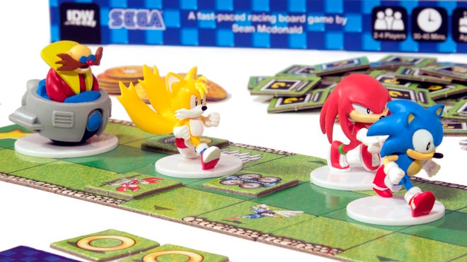 Sonic The Hedgehog Crash Course board game in play