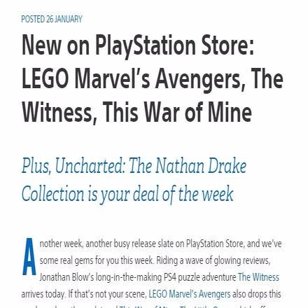playstation store News, Reviews and Information