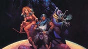 The artwork for the cover of the Spelljammer: Adventures in Space for D&D 2E depicts the different playable species in the setting