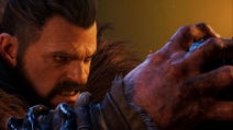 spider-man 2 a close up shot of kraven crushing peter's skull with his hands.