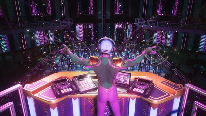 Spider-Man 2 Meilen hinter einem DJ-Stand im Mysterium